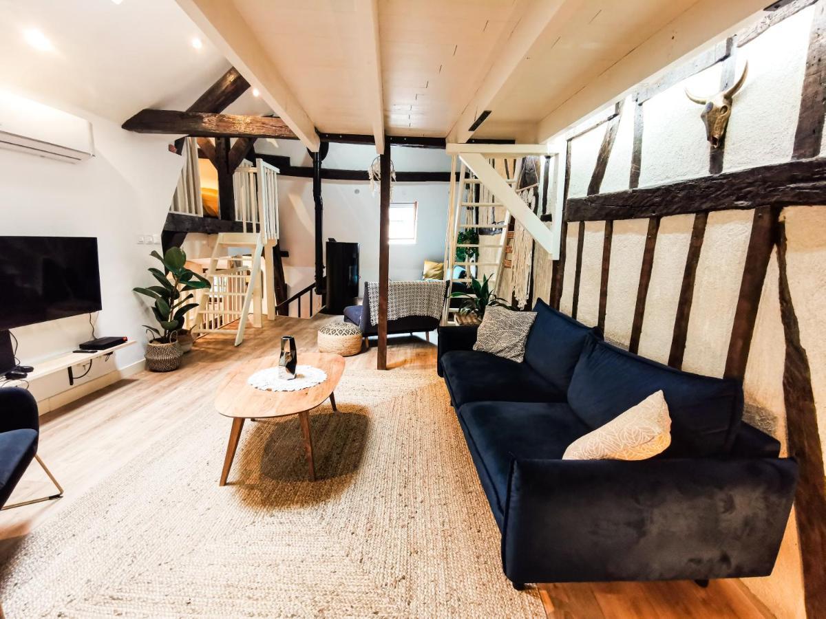 Loft Atypique Au Calme Avec Cour Privative Apartment Bourges Bagian luar foto